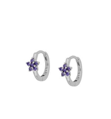 PENDIENTES JULIETTE LILAC SILVER | Bymarta.es