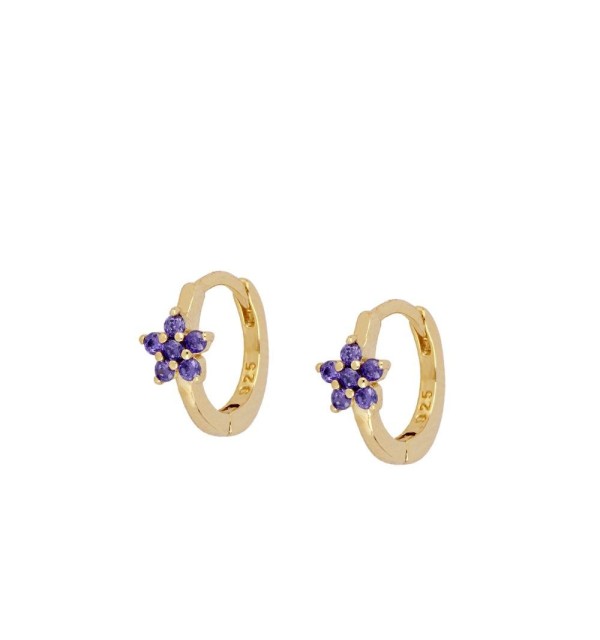 PENDIENTES JULIETTE LILAC GOLD | Bymarta.es