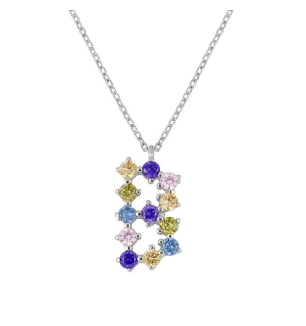 NECKLACE LETRAS SILVER | Bymarta.es