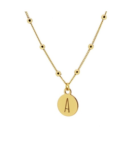 NECKLACE INITIALS GOLD | Bymarta.es 2