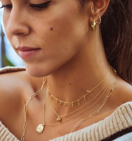 NECKLACE RAYS GOLD | Bymarta.es