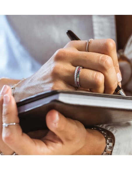 RING RAINBOW SILVER | Bymarta.es