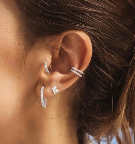 EAR CUFF MILA SILVER | Bymarta.es