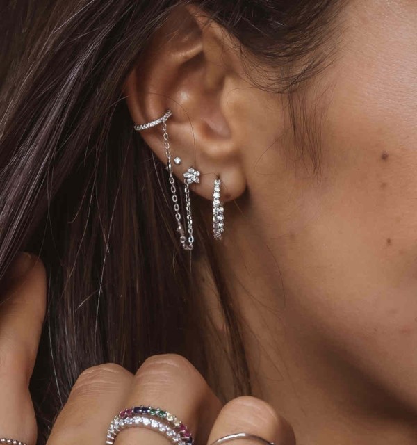 PENDIENTE ORNELLA SILVER | Bymarta.es