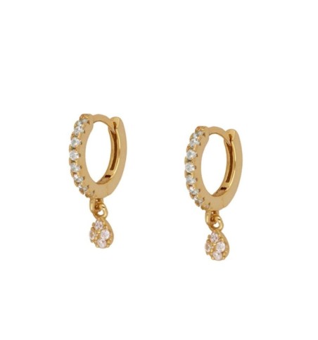 EARRING ANGELA HOOPS GOLD | Bymarta.es