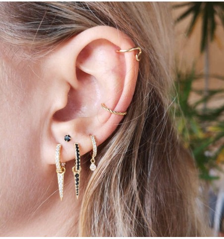 EAR CUFF CORD GOLD | Bymarta.es