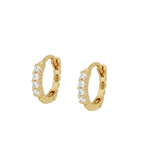 EARRING ABIE HOOPS GOLD | Bymarta.es