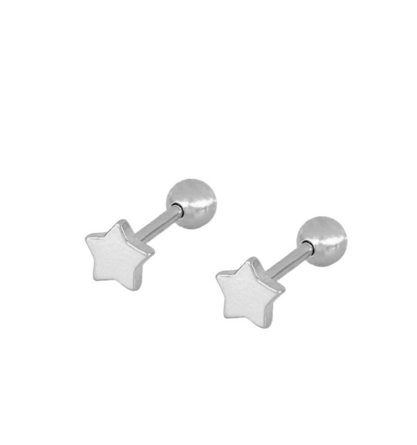 PENDIENTE STAR PIERCING SILVER | Bymarta.es
