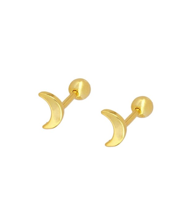 PENDIENTE MOON PIERCING GOLD | Bymarta.es