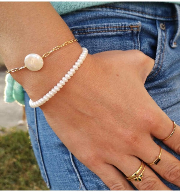 PULSERA JAZMÍN GOLD | Bymarta.es