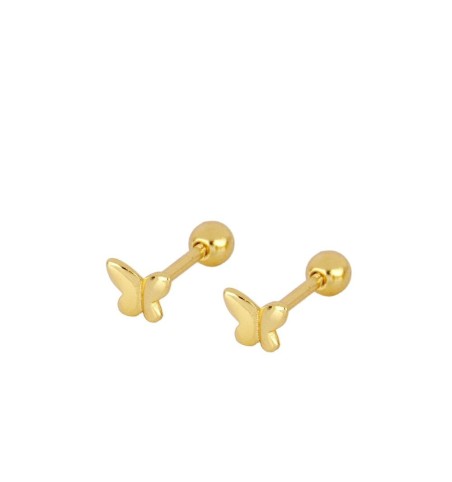 EARRING PAPILLON PIERCING GOLD | Bymarta.es