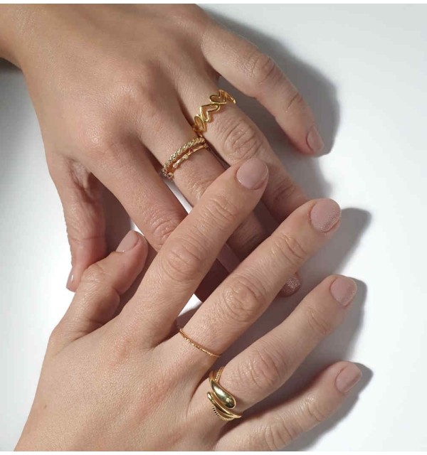 ANILLO NUBIA GOLD | Bymarta.es