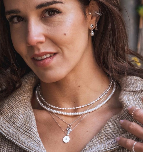 NECKLACE JAZMÍN SILVER | Bymarta.es