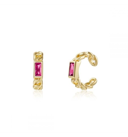EAR CUFF BRENDA FUCHSIA GOLD | Bymarta.es