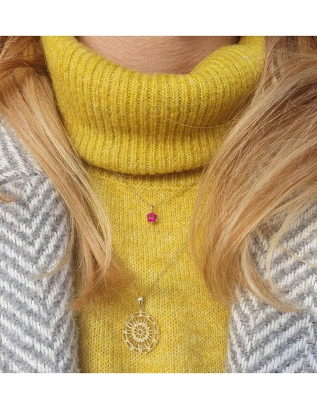 COLLAR RUBY GOLD | Bymarta.es