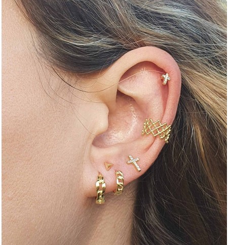 PENDIENTE NAZARET PIERCING GOLD | Bymarta.es