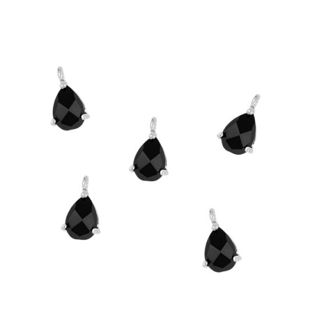 BLACK DROP CHARM SILVER | Bymarta.es
